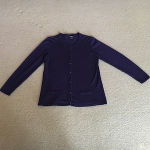 Strand Purple Cardigan Sweater, Size Medium
